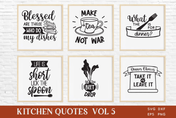 Fun Kitchen Graphics for Creative Crafts
