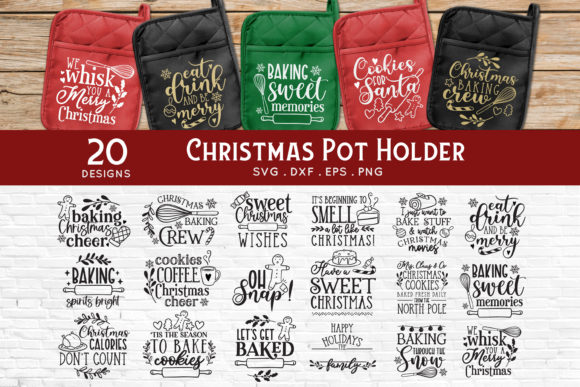 Funny Christmas Pot Holder Graphics for Crafts