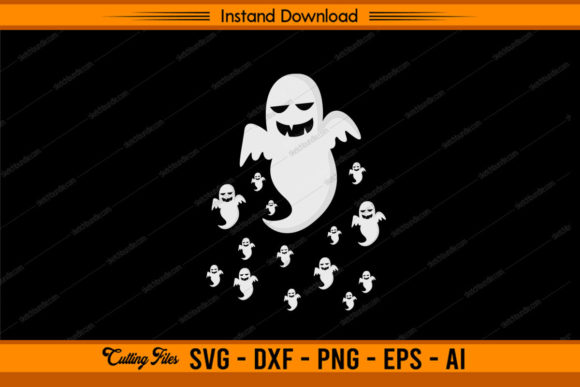 Funny Halloween Ghost Graphics for Crafts