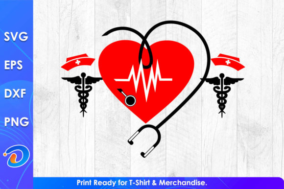 Funny Nursing Heartbeat Graphics for Crafts