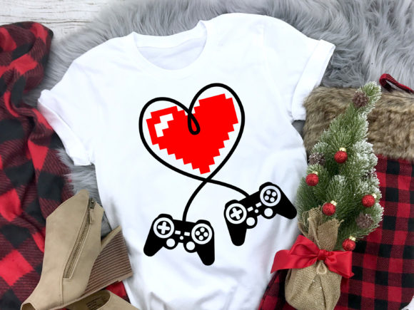 Gamer Heart Valentine Graphics