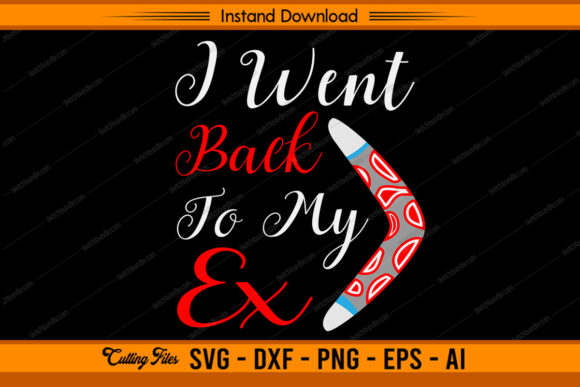 I Went Back to My Ex Funny Boomerang Pun Graphics