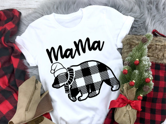 Mama Bear Funny Christmas Grandma Graphics for Crafts